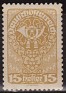 Austria - 1919 - Post Horn - 15 H - Cream - Austria, Post Horn - Scott 207 - 0